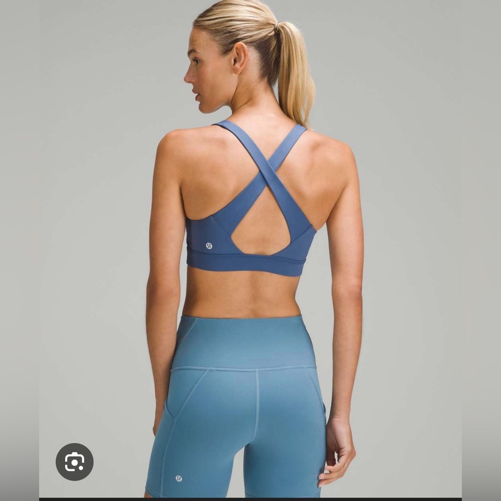 Women's Blue Cross-Back Sports Bra *final price*